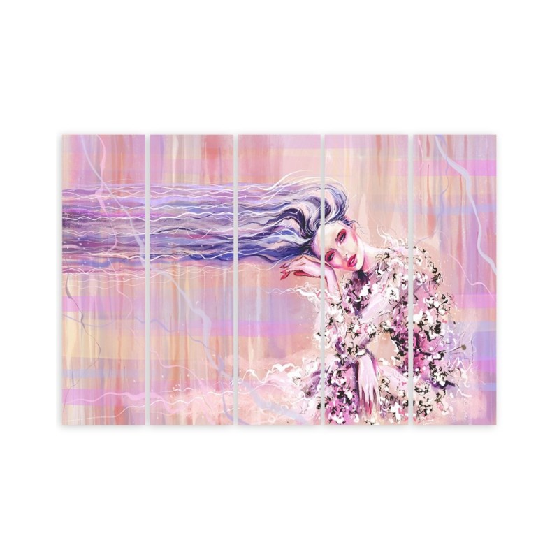 Dekoratives Leinwandbild - Eine Frau mit langen Haaren | Feeby