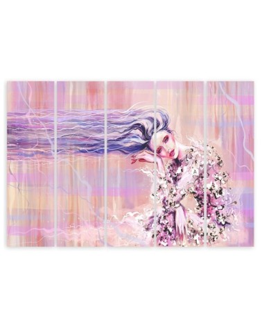 Dekoratives Leinwandbild - Eine Frau mit langen Haaren | Feeby