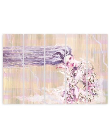 Leinwandbild - Eine Frau mit langen Haaren | Feeby