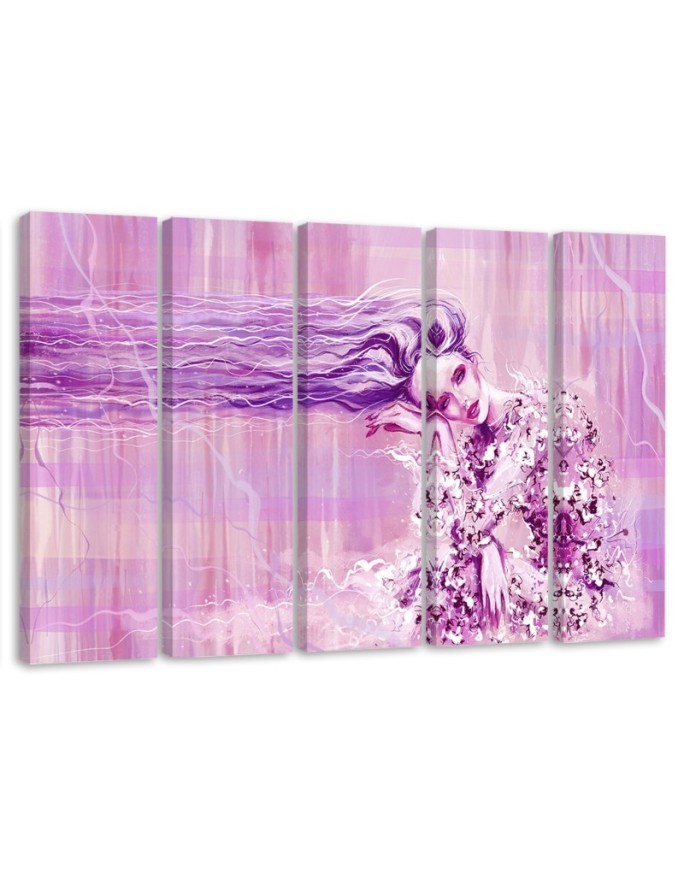 Modernes Wandbild - Eine Frau mit langen Haaren | Feeby