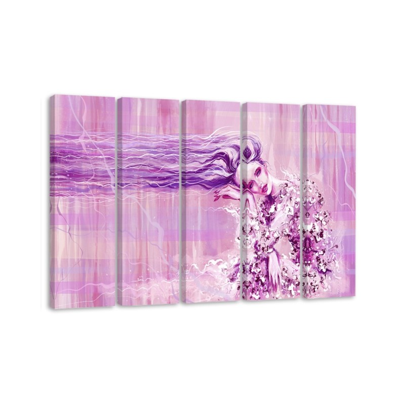 Modernes Wandbild - Eine Frau mit langen Haaren | Feeby