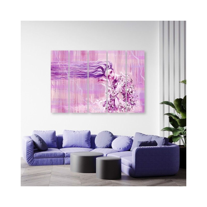 Modernes Wandbild - Eine Frau mit langen Haaren | Feeby