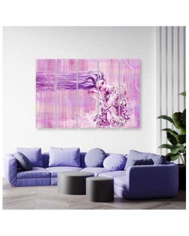 Modernes Wandbild - Eine Frau mit langen Haaren | Feeby