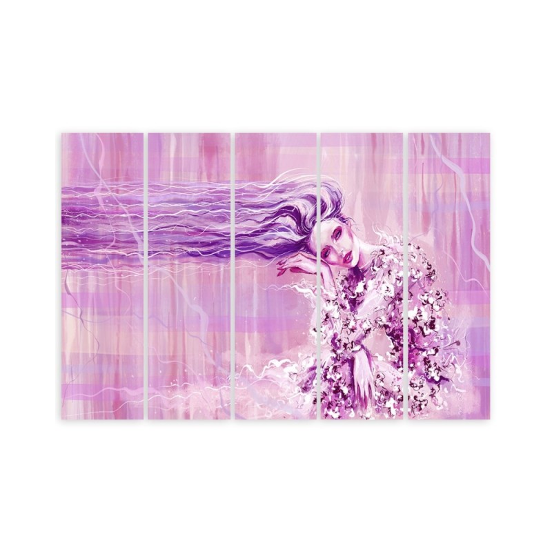 Modernes Wandbild - Eine Frau mit langen Haaren | Feeby