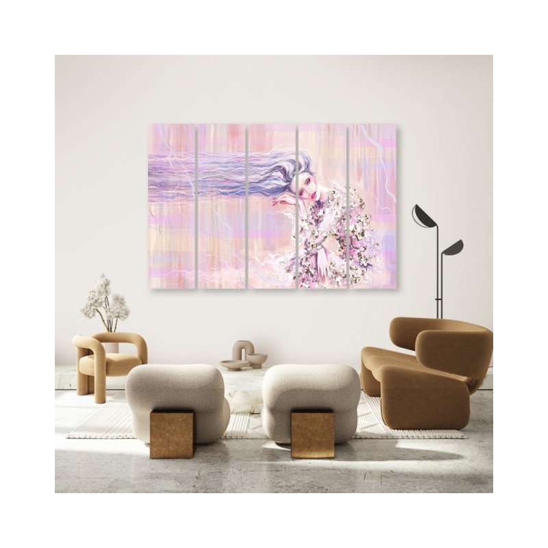 Bild auf Leinwand - Eine Frau mit langen Haaren | Feeby