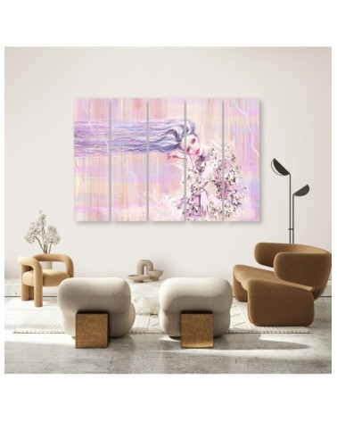 Bild auf Leinwand - Eine Frau mit langen Haaren | Feeby