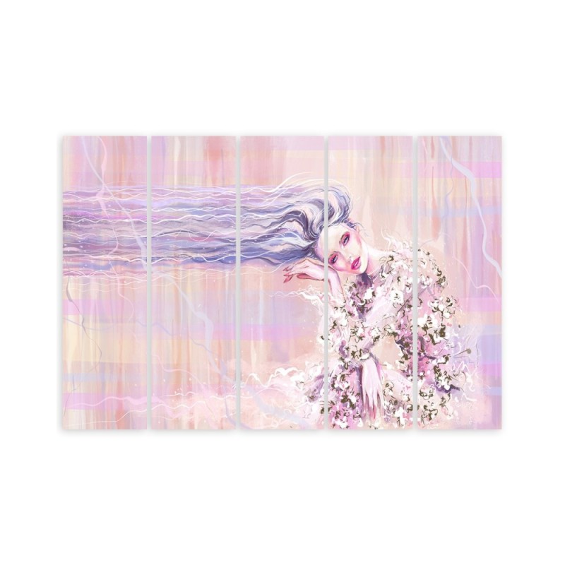 Bild auf Leinwand - Eine Frau mit langen Haaren | Feeby