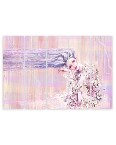 Bild auf Leinwand - Eine Frau mit langen Haaren | Feeby