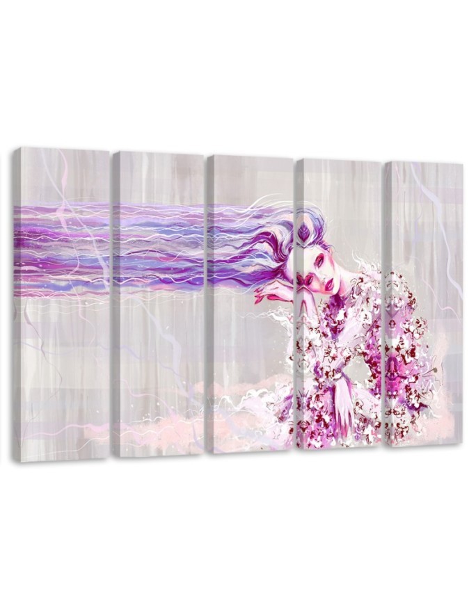 Leinwanddruck - Eine Frau mit langen Haaren | Feeby