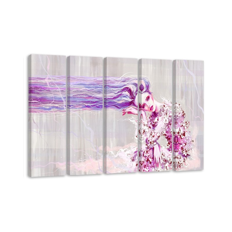 Leinwanddruck - Eine Frau mit langen Haaren | Feeby