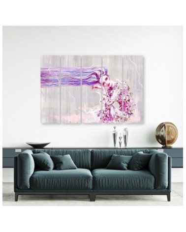 Leinwanddruck - Eine Frau mit langen Haaren | Feeby