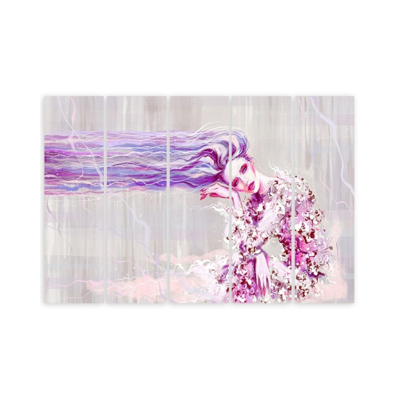 Leinwanddruck - Eine Frau mit langen Haaren | Feeby