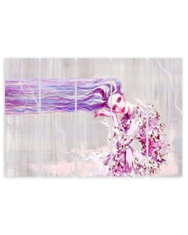 Leinwanddruck - Eine Frau mit langen Haaren | Feeby