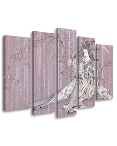 Traditional Japanese geisha - Multipart canvas painting | FEEBY
