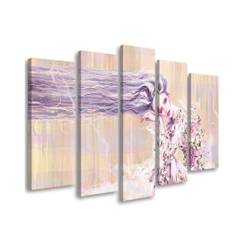 Wandbild für Wohnzimmer - Eine Frau mit langen Haaren | Feeby