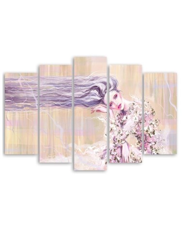 Wandbild für Wohnzimmer - Eine Frau mit langen Haaren | Feeby