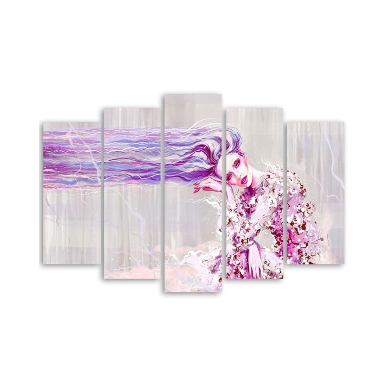 Leinwandbild - Eine Frau mit langen Haaren | Feeby