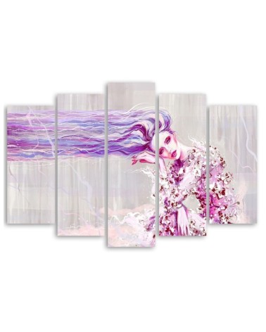 Leinwandbild - Eine Frau mit langen Haaren | Feeby