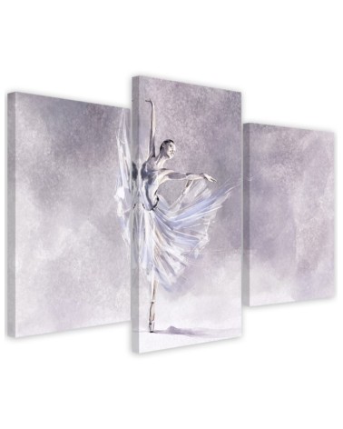 3 piece Canvas print for the room printed on canvas - Ballerina's pirouette | FEEBY