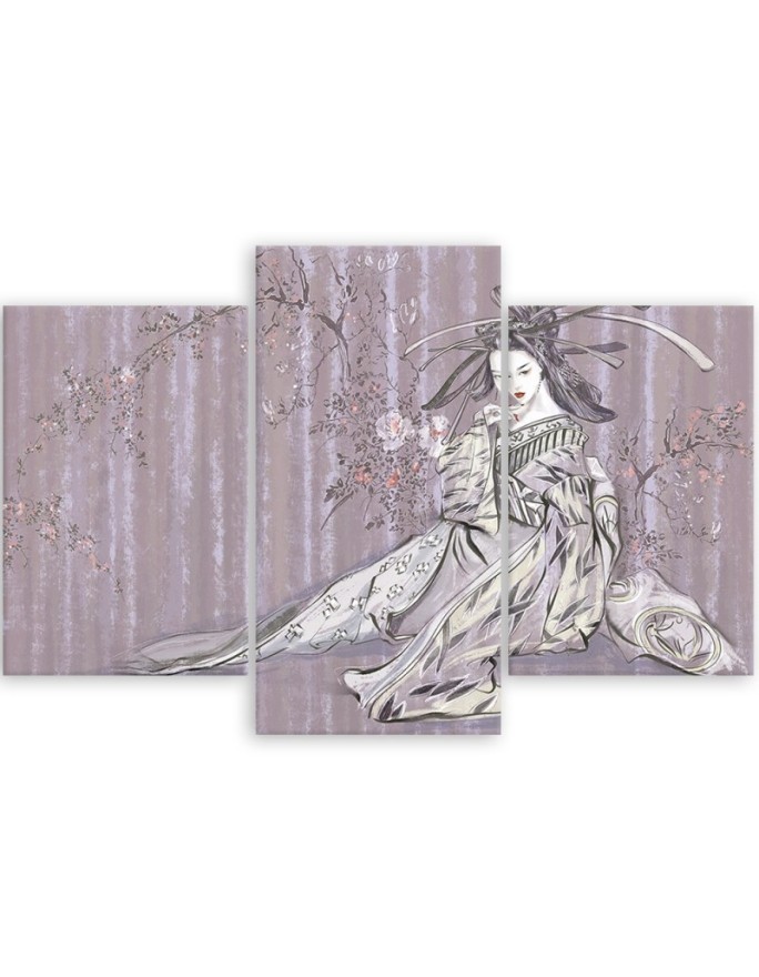 Modern Canvas paintings 3 piece - Traditional Japanese geisha | FEEBY