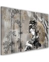 Oriental Canvas print for the room printed on canvas - Geisha and bamboos | FEEBY