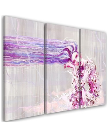 Woman with long hair - Canvas print for the living room | FEEBY