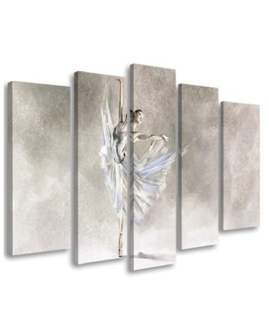 5 Piece Ballerina's pirouette dance - Wall art Paintings for the living room | FEEBY