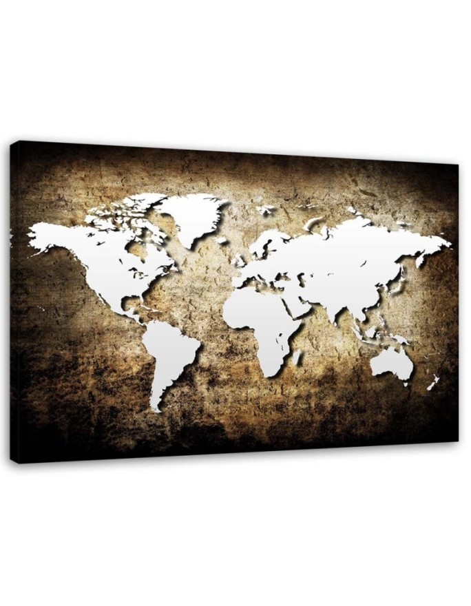 Leinwandbild - Alte Vintage-Weltkarte | Feeby