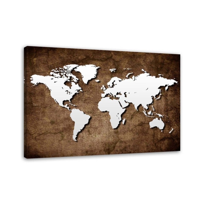 Modernes Wandbild - Alte Weltkarte | Feeby