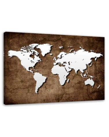 Modernes Wandbild - Alte Weltkarte | Feeby