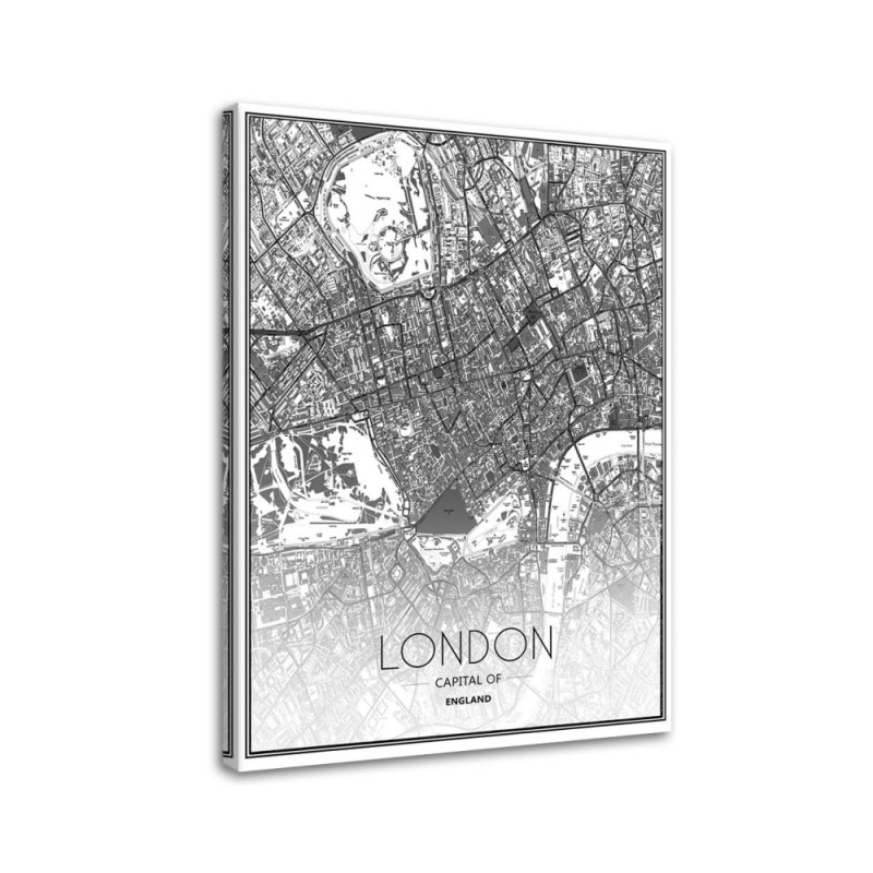 Wandbild für Wohnzimmer - Londoner Stadtplan | Feeby