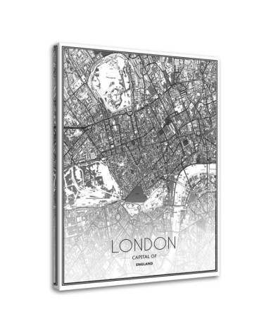 Wandbild für Wohnzimmer - Londoner Stadtplan | Feeby