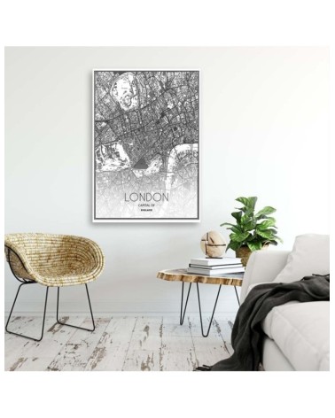 Wandbild für Wohnzimmer - Londoner Stadtplan | Feeby