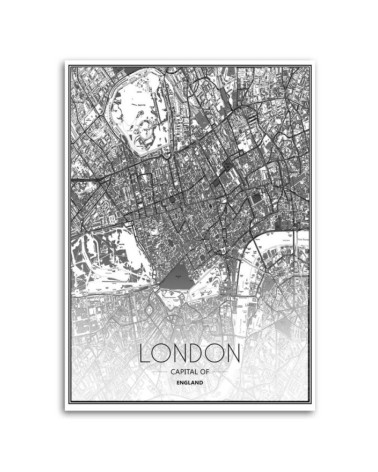 Wandbild für Wohnzimmer - Londoner Stadtplan | Feeby