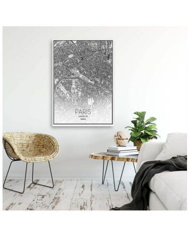 Leinwandbild modern - Paris - Stadtplan | Feeby