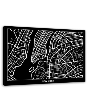 Bild auf Leinwand - New York - Stadtplan | Feeby