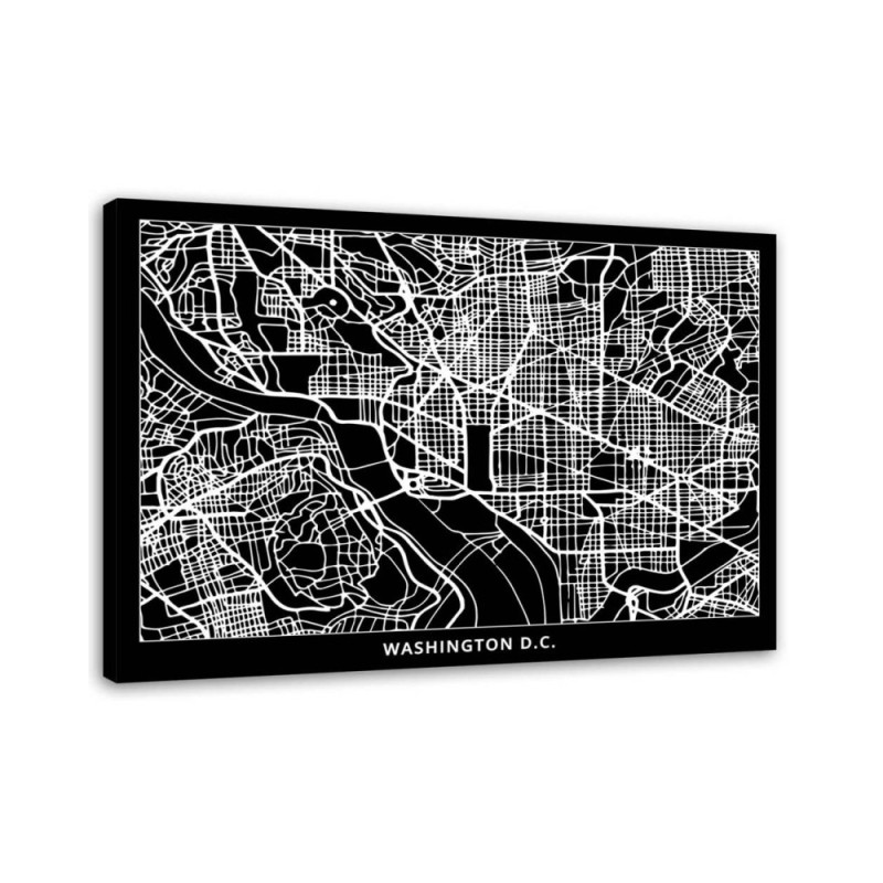 Leinwanddruck - Washington - Stadtplan | Feeby