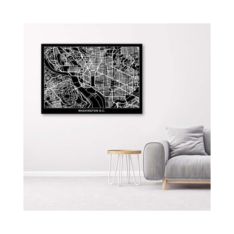 Leinwanddruck - Washington - Stadtplan | Feeby