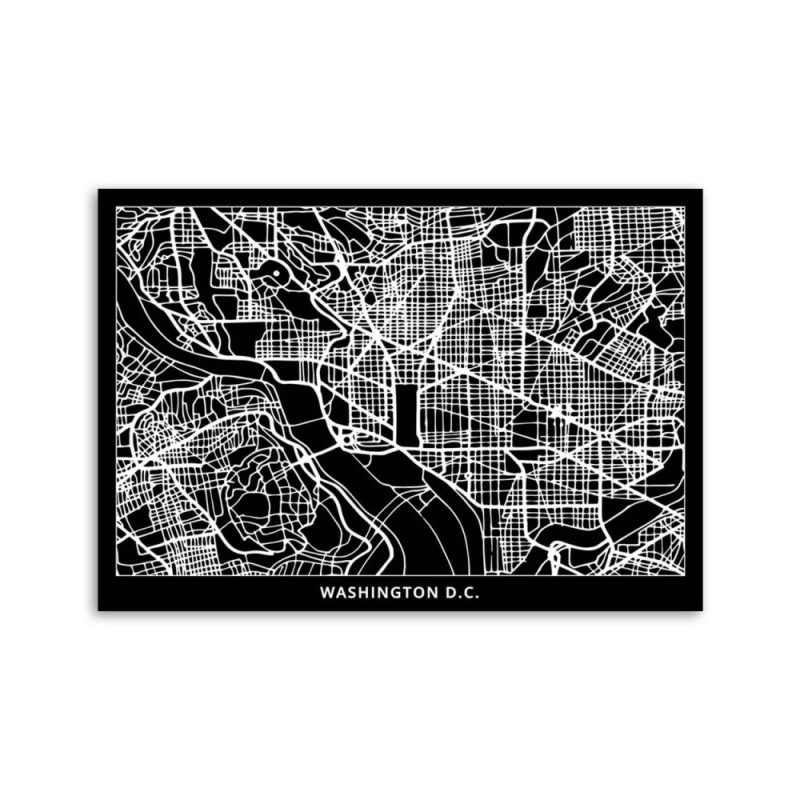 Leinwanddruck - Washington - Stadtplan | Feeby