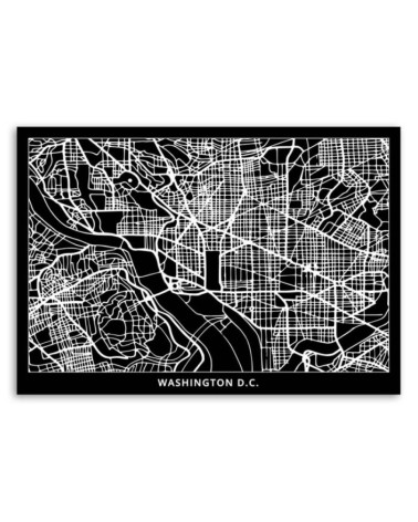 Leinwanddruck - Washington - Stadtplan | Feeby