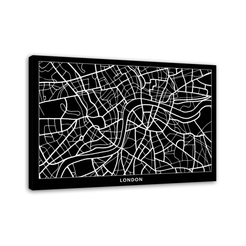Leinwandbild - London - Stadtplan | Feeby