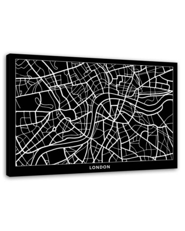 Leinwandbild - London - Stadtplan | Feeby