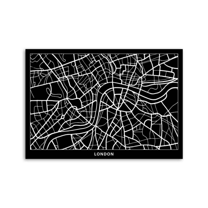 Leinwandbild - London - Stadtplan | Feeby