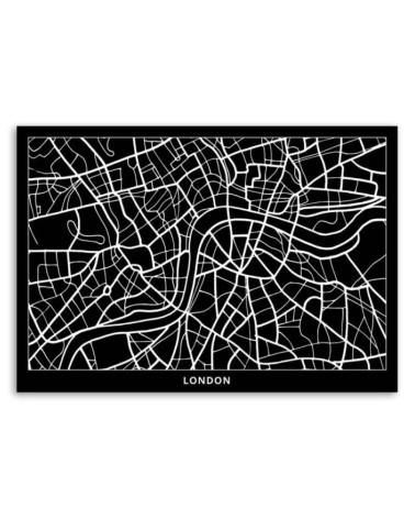 Leinwandbild - London - Stadtplan | Feeby