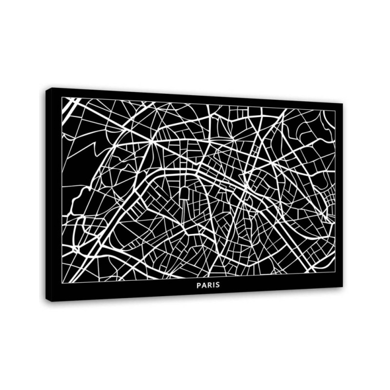 Bild auf Leinwand - Plan der Pariser Straßen | Feeby