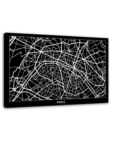 Bild auf Leinwand - Plan der Pariser Straßen | Feeby