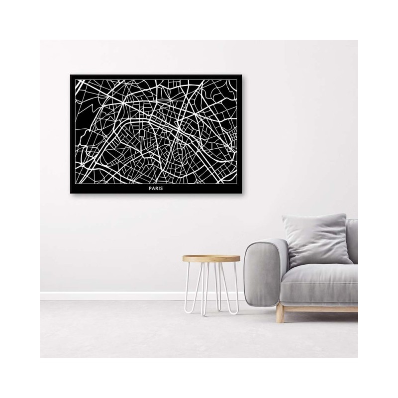 Bild auf Leinwand - Plan der Pariser Straßen | Feeby