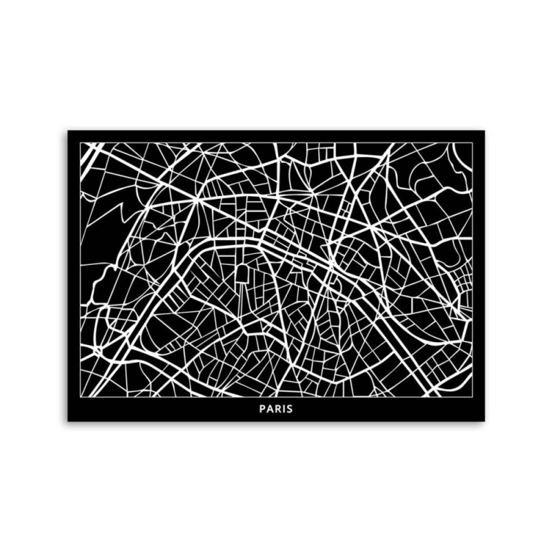 Bild auf Leinwand - Plan der Pariser Straßen | Feeby