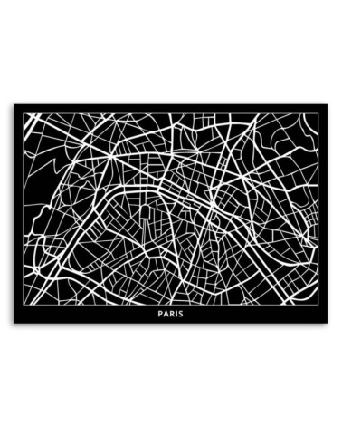 Bild auf Leinwand - Plan der Pariser Straßen | Feeby