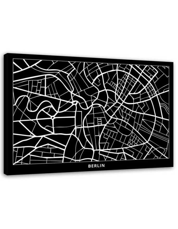 Leinwandbild modern - Berlin - Stadtplan | Feeby